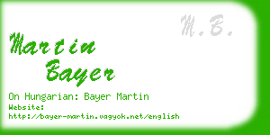 martin bayer business card